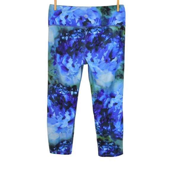 ATHLETA FLORAL BLOOM CHATARUNGA BLUE GREEN CAPRI LEGGING - Picture 5 of 8
